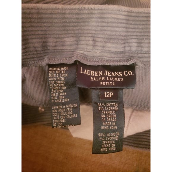 Lauren Ralph Lauren Blue Corduroy Pants - Picture 4 of 4